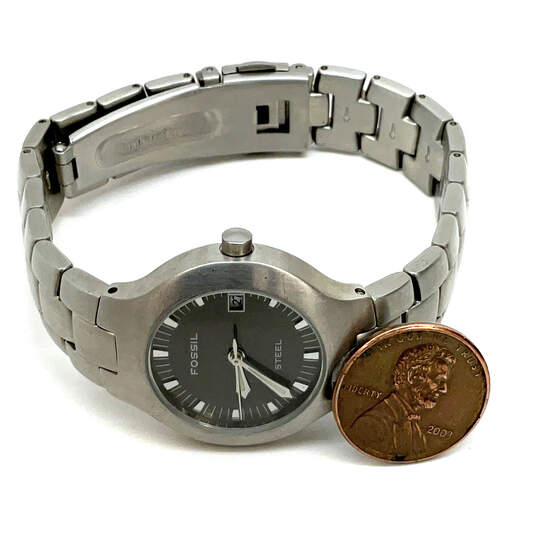 Designer Fossil FS2715 Silver-Tone Chain Strap Analog Quartz Wristwatch image number 1