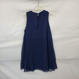 BB Dakota Navy Blue Pleated Lined Sleeveless Dress WM Size XS alternative image
