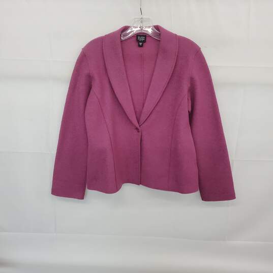 Eileen Fisher Purple Wool Blend Jacket WM Size PS image number 1