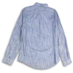 NWT Tommy Hilfiger Mens Blue White Plaid Collared Button-Up Shirt Size Large alternative image