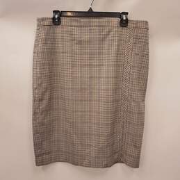 Ann Taylor Women Plaid Pencil Skirt 14 NWT