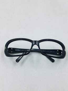 Salvatore Ferragamo Black Rectangle Eyeglasses