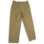NWT Mens Beige Pleated Slash Pocket Straight Leg Dress Pants Size 42AC image number 2