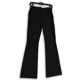 Banana Republic Womens Black Flat Front Pockets Bootcut Leg Dress Pants Size 2