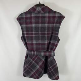 Pendleton Women Plaid Wool Belted Vest L alternative image