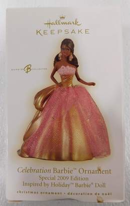 Hallmark Special Ornament Celebration Barbie African American Brunette 2009