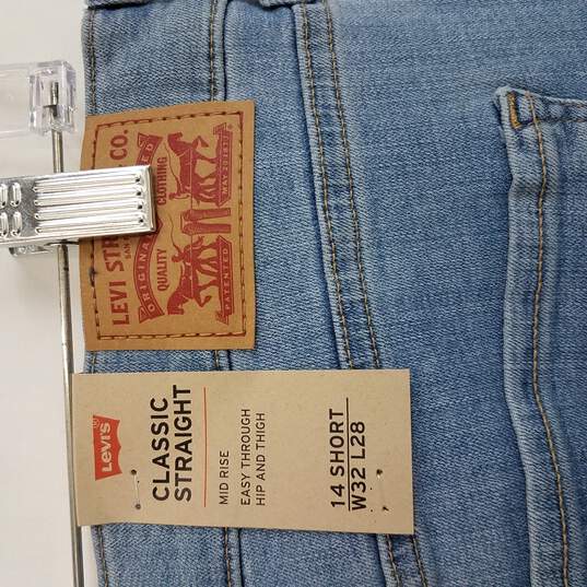 Buy the Levi's Classic Straight Mid Rise Women's Denim Jeans Size 14 Short  W32 L28 NWT | GoodwillFinds