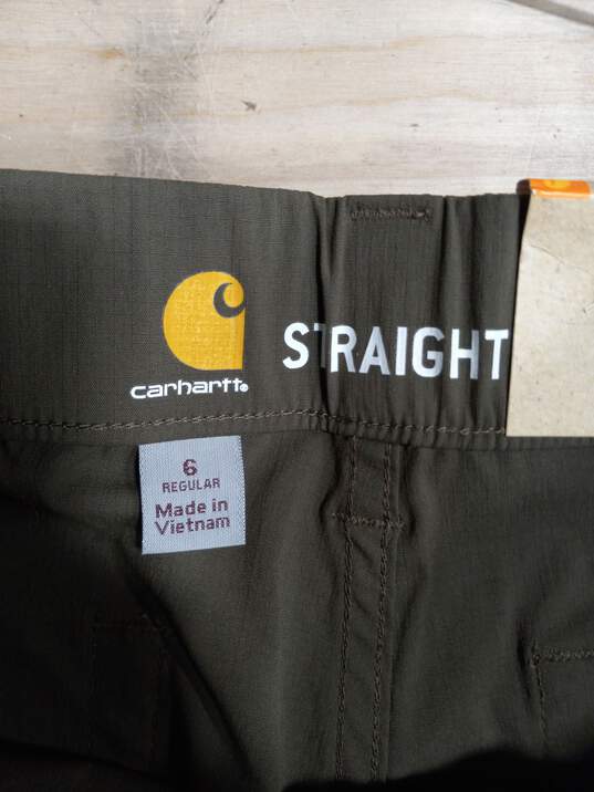 Women's Carhartt Straight Fit Capri Pants Sz 6R NWT image number 3