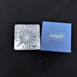 Marquis Waterford Crystal Square Covered Box IOB
