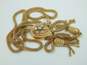 Vintage 14k Yellow Gold Etched Shield Opal Tassel Lariat Necklace 33.5g image number 6