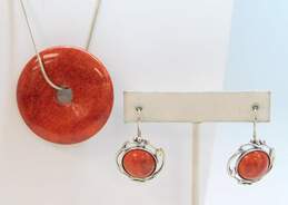 Artisan 925 Sterling Silver & Coral Jewelry alternative image