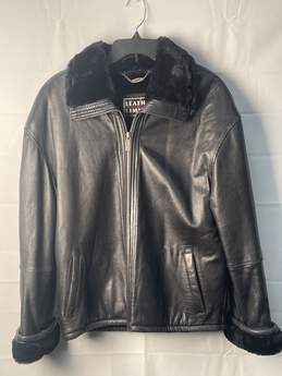 Leather Limited Men Bomber Leather Jacket Size S