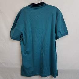 Hugo Boss men's green knit polo shirt slim fit large nwt alternative image