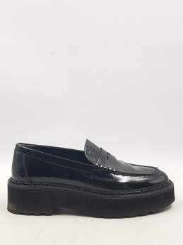 Authentic Tod's Black Platform Penny Loafers W 5.5