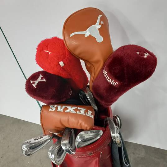The Axiom 13 Clubs Golf Bag and Clubs - Red Leather Bag image number 3