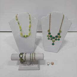 Bundle of Assorted Green Jewelry