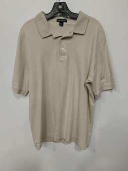 Men's Beige Collared Shirt Size Large