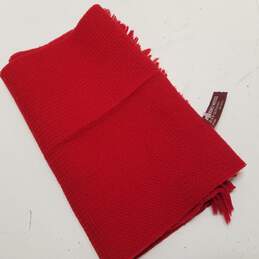 Unbranded Women's Merino Wool Red Scarf alternative image