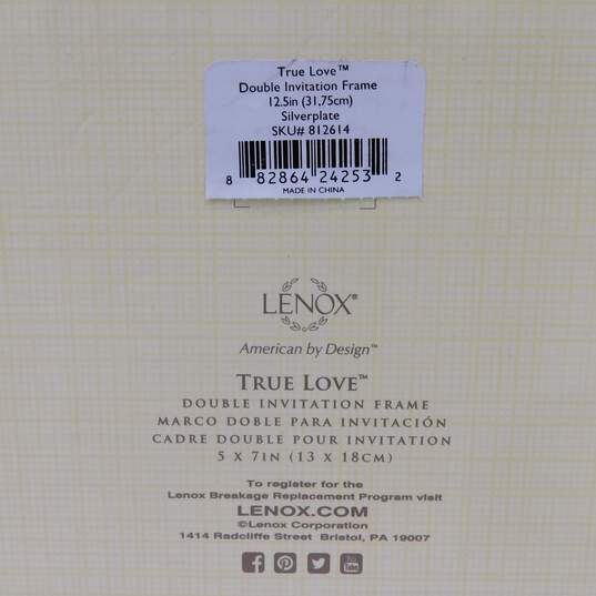 Lenox Brand True Love Silverplate Double Invitation Frame w/ Original Box image number 8