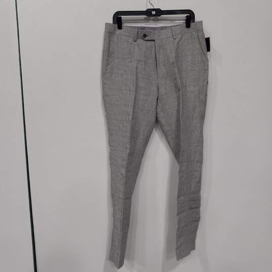 Bar III Gray/Tan Slim fit Dress Pants Size 33Wx32L NWT image number 1