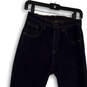 Womens Blue Denim Dark Wash Pockets Stretch Skinny Leg Jeans Size 27 image number 3