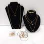 Bundle of Assorted Gold Tinted Fashion Jewelry image number 1