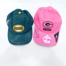 2 Green Bay Packers Autographed Hats