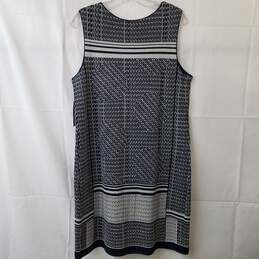 Nic+Zoe Women's Blue Forefront Striped Sleeveless Knit Shift Dress Size L alternative image