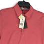 NWT Adidas Mens Pink Spread Collar Short Sleeve Golf Polo Shirt Size S image number 3