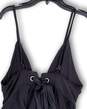 NWT Womens Gray Ribbed V-Neck Spaghetti Strap Tie Back Camisole Top Size XS image number 4