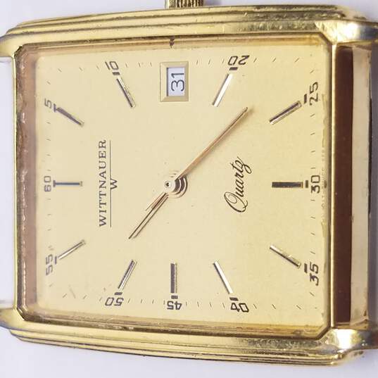 Wittnauer KY1217-5564 Gold Tone Vintage Tank Watch image number 2