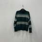 NWT Womens Green White Long Sleeve Turtleneck Pullover Sweater Size Medium image number 1
