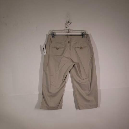 Womens Regular Fit Pockets Straight Leg Flat Front Capri Pants Size 8 image number 2
