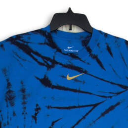 Mens Blue Tie Dye USA Olympics XXXII Basketball Pullover T-Shirt Size L
