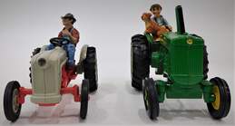 2 Ertl Die Cast Tractor Models With Driver Figures