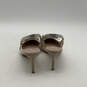 Womens Silver Beige Zarina Rhinestone Pointed Toe Pump Heels Size 8 M image number 4