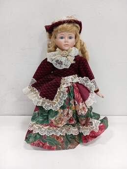 Bundle of 3 Assorted American & Japanese Themed Porcelain Dolls w/ Two Stands alternative image