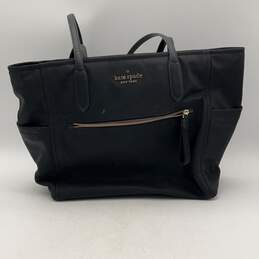 Kate Spade New York Womens Chelsea Black Zipper Pocket Double Handle Tote Bag