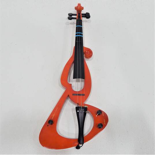 Sojing Brand 4/4 Full Size Orange Electric Violin w/ Soft Case and Bow image number 2