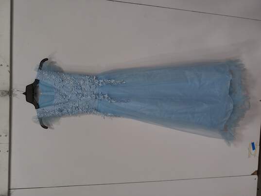 Elegant Women's Blue Dress image number 1