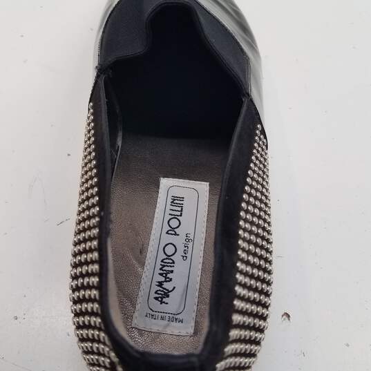 Armando Pollini Studded Black Patent Leather Loafers Size 42.5 EU/9.5 US image number 8