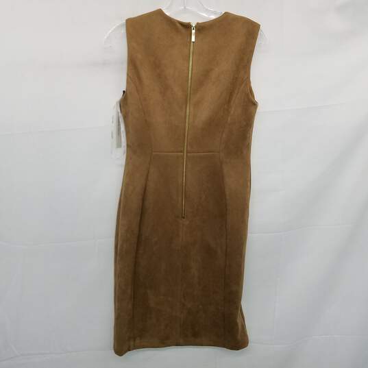 WOMEN'S CALVIN KLEIN TAN A LINE DRESS SIZE 6 NWT image number 2