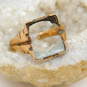 Vintage 10K Yellow Gold Solitaire Ring Setting for Repair 5.1g image number 1