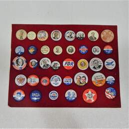 Set of 38 Vintage 1972 Reproduction Presidential Election Campaign Buttons Badges Pins