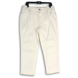 NWT Womens White Denim 5-Pocket Design Cropped Jeans Size 1.5