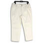 NWT Womens White Denim 5-Pocket Design Cropped Jeans Size 1.5 image number 1