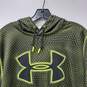 Under Armour Men's Dark Green/Yellow Green Hoodie Size L image number 3