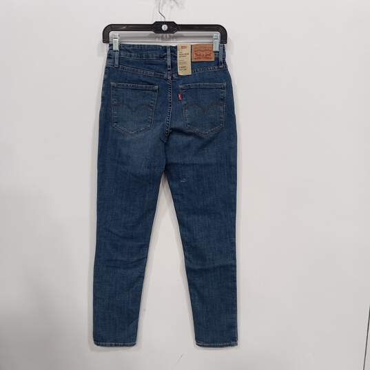 Levi Women's Blue Hi-Rise Skinny Jeans Size 27 NWT image number 2
