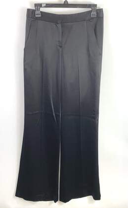 Theory Women Black Silk Trouser Pants Sz 4