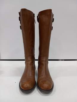 Franco Sarto Brown Leather Boots Size 9 alternative image